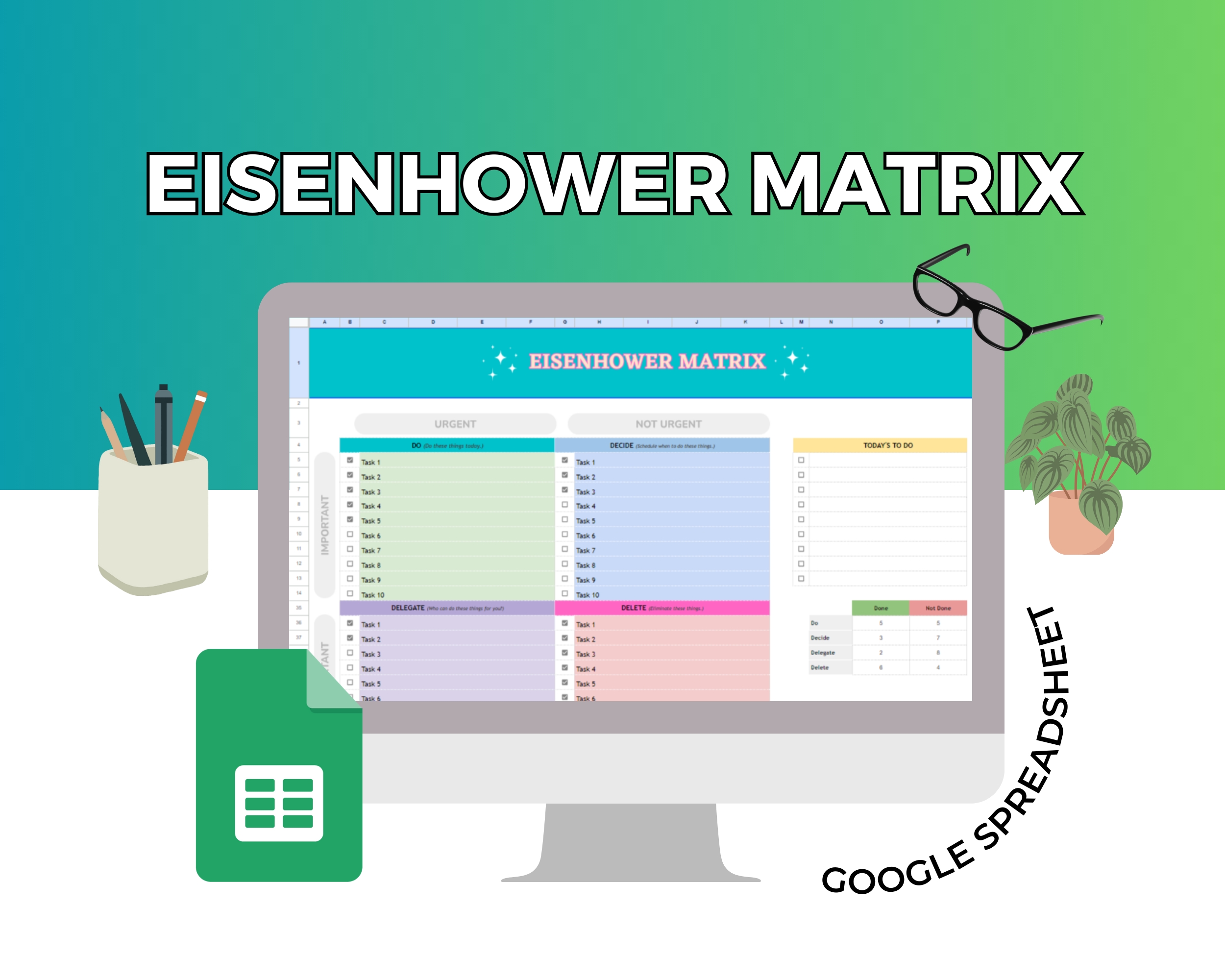 Eisenhower Matrix Google Spreadsheet | Eisenhower Matrix Google Sheets