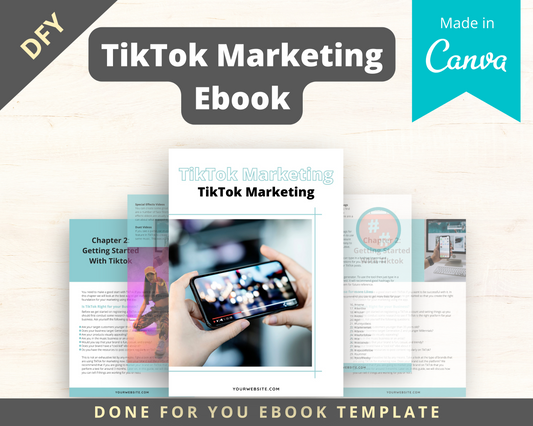 Tiktok Marketing Ebook in Canva