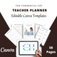 Editable Teacher Planner Templates in Canva | Commercial Use
