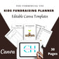 Editable Kids Fundraising Planner in Canva | Canva Template Pack | Commercial Use