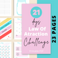 21-Day Law Of Attraction Challenge | Editable Canva Template A4 Size
