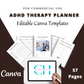Editable ADHD Therapy Planner in Canva | Commercial Use