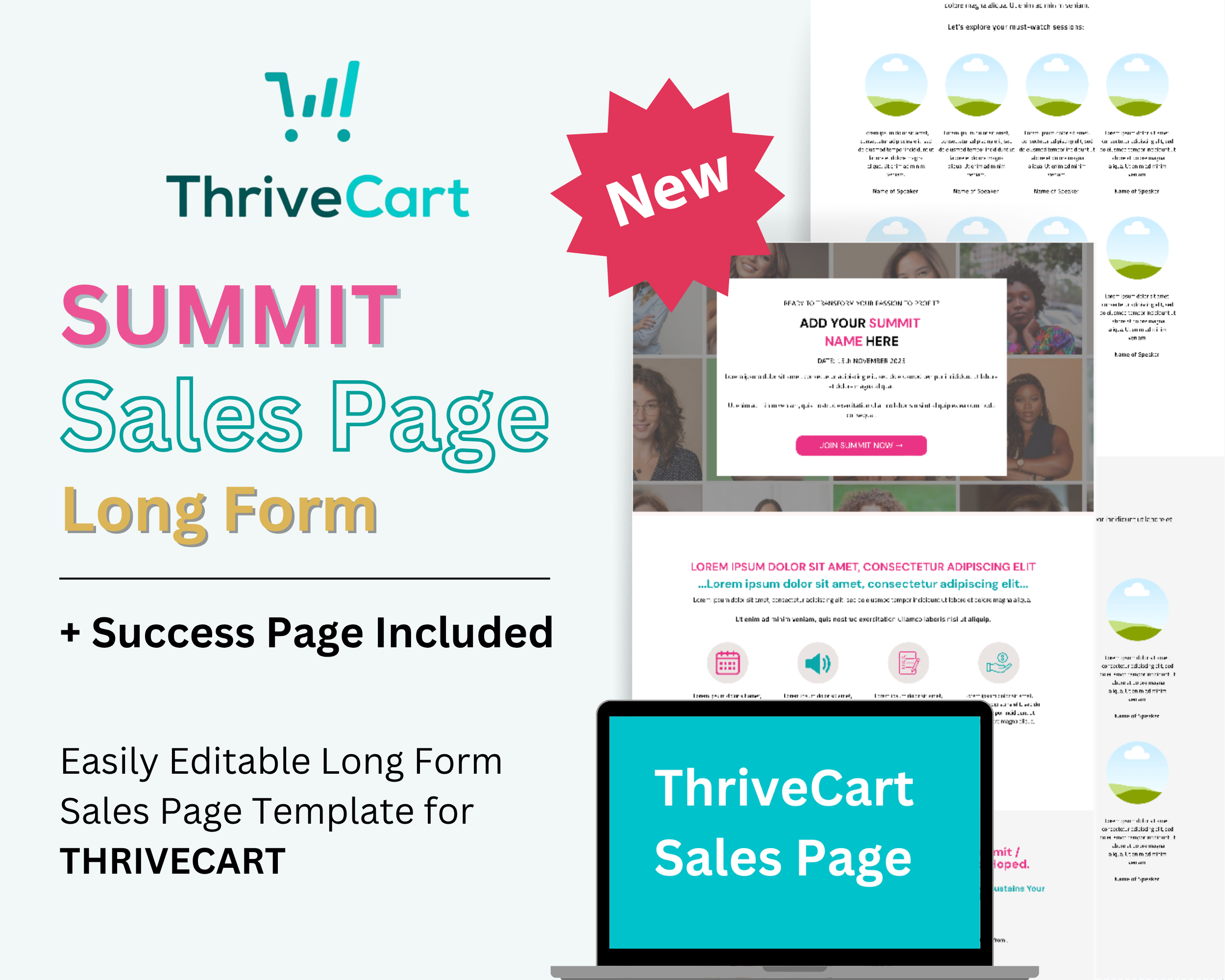 Enhanced Summit Sales Page Template in ThriveCart