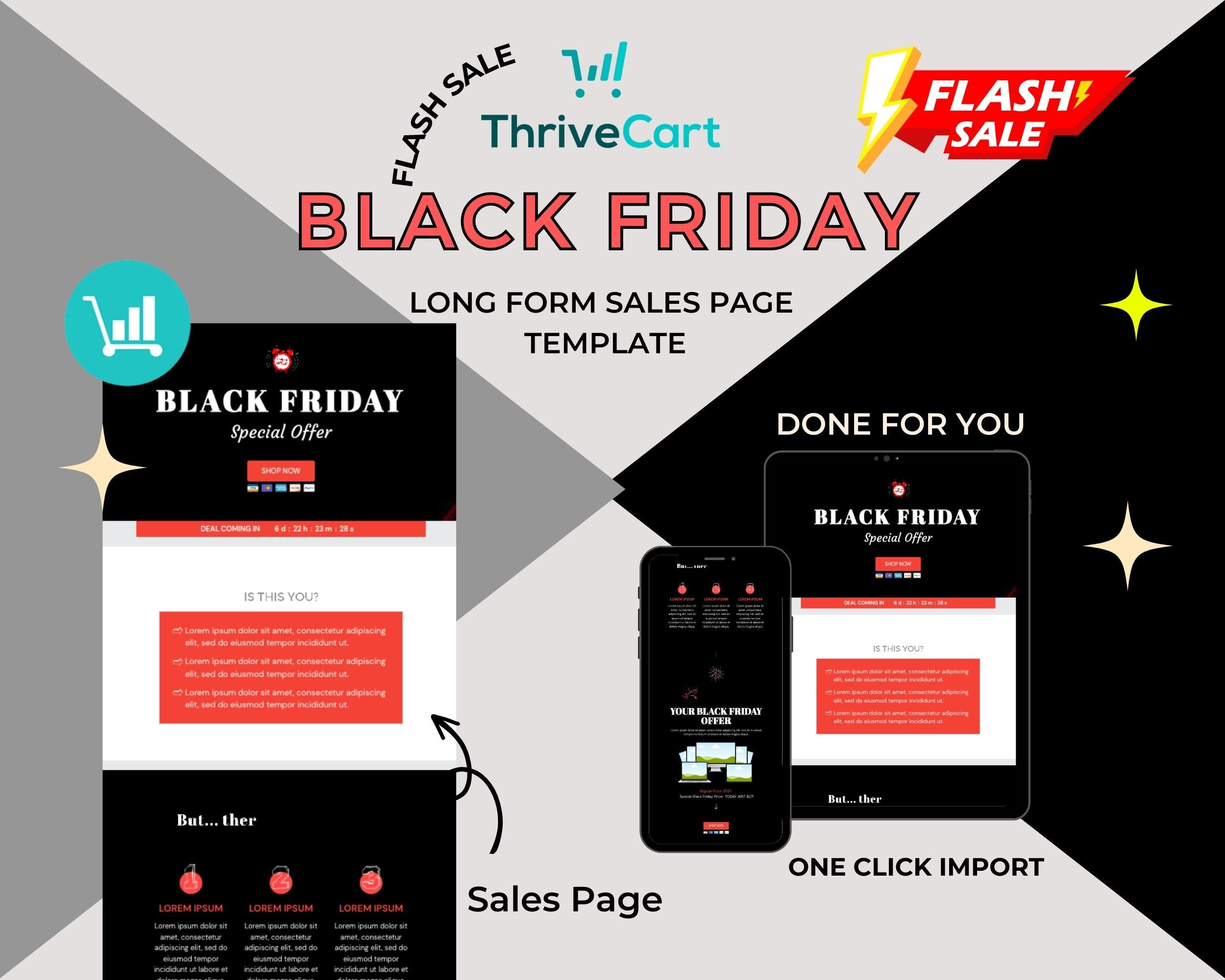 Animated Black Friday Sales Page Template in ThriveCart