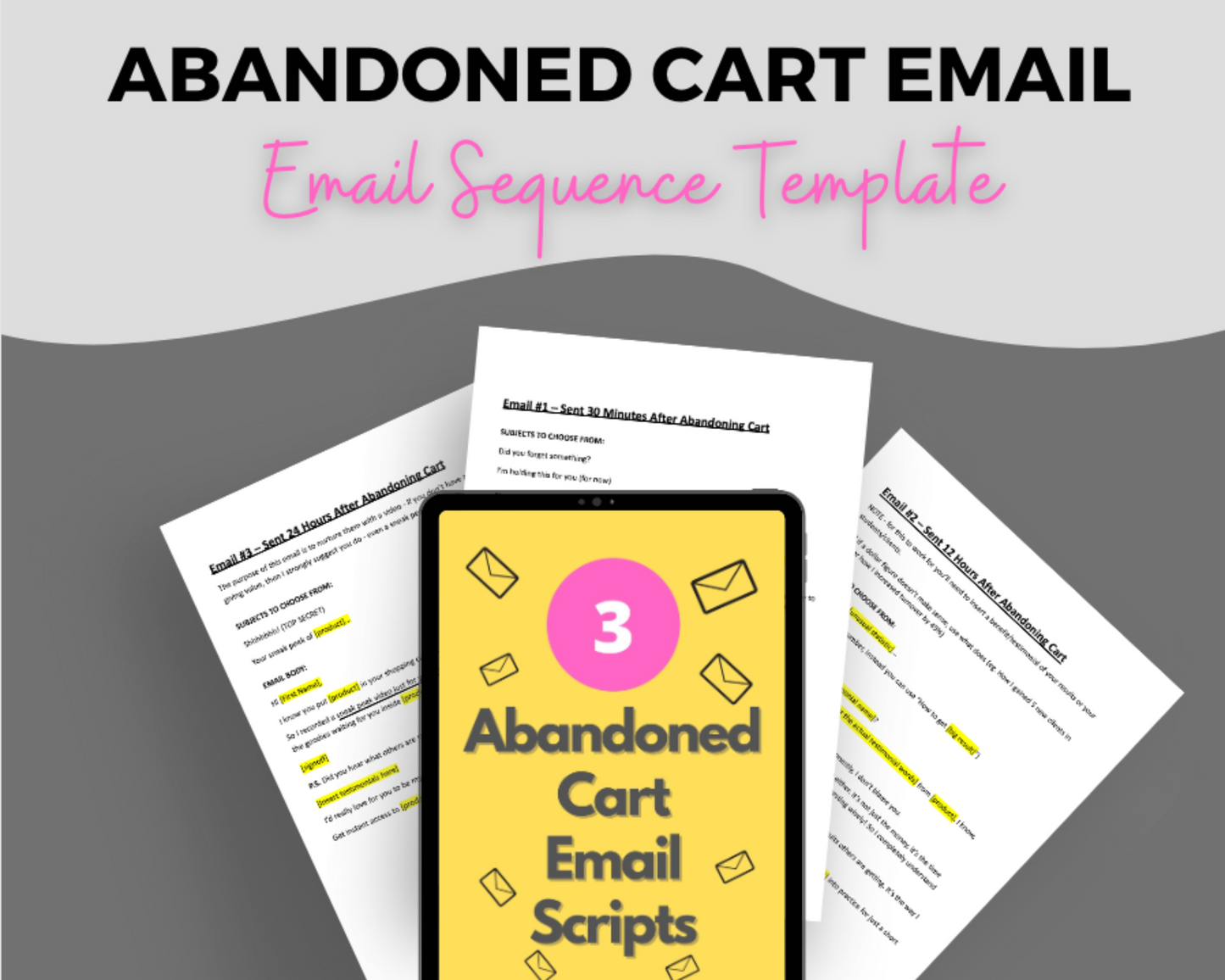 Abandoned Cart Email Sequence | Abandoned Cart Email Templates | Done for You Product