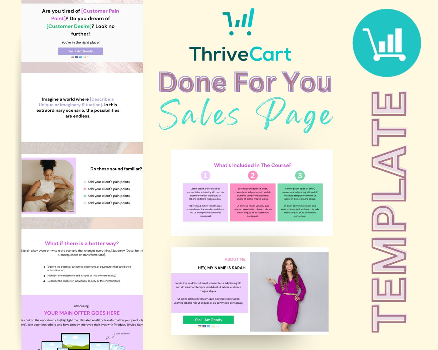 Dreamy Sales Page Template in ThriveCart