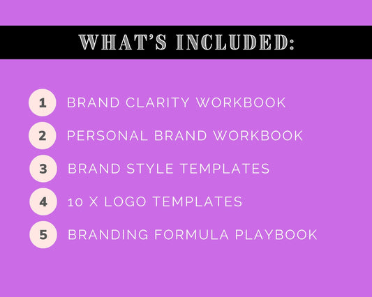 Brand Clarity Workbook | Brand Board Template | Branding Kit | Logo Design | DFY Branding Formula Ebook