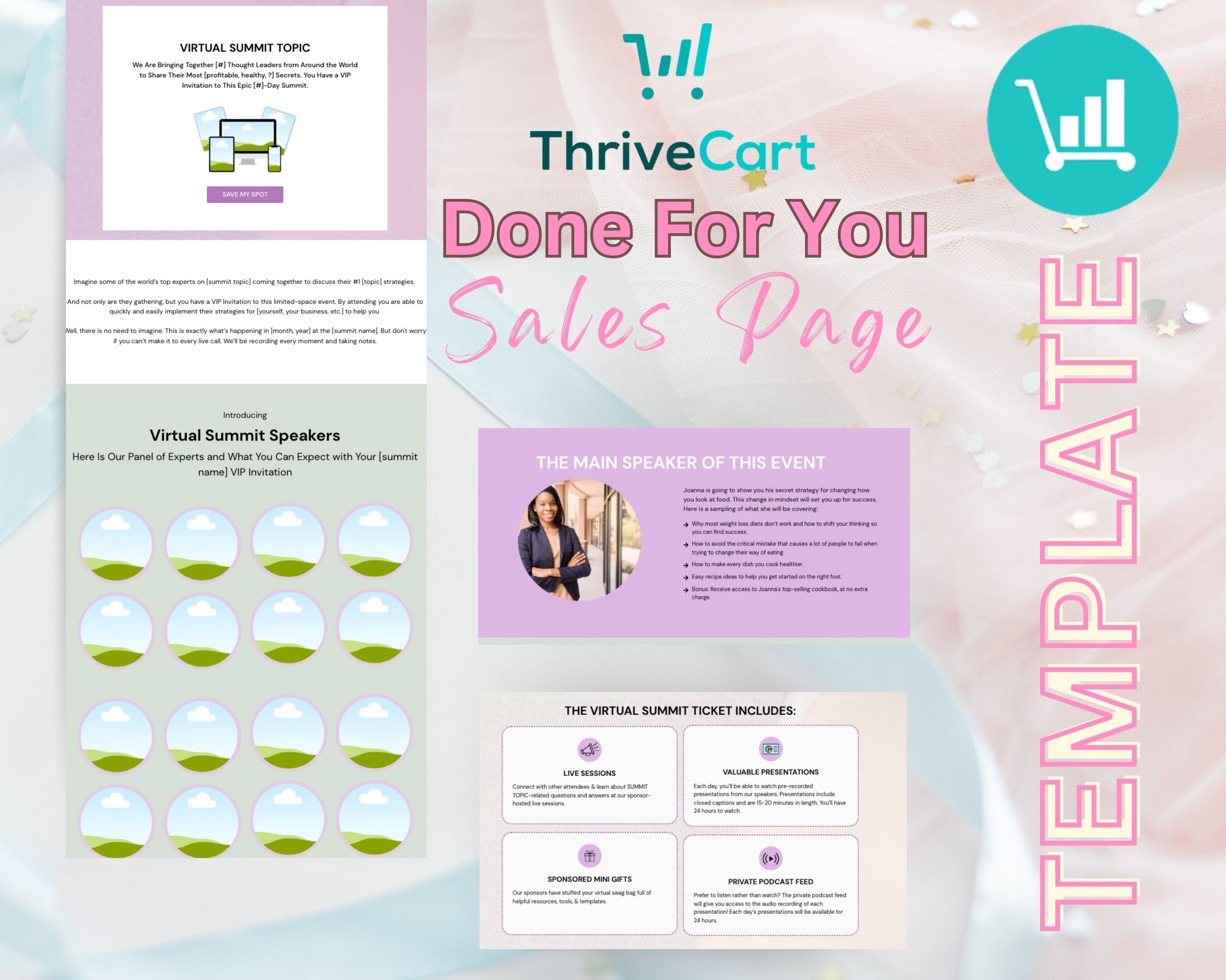 Virtual Summit Sales Page Template in ThriveCart