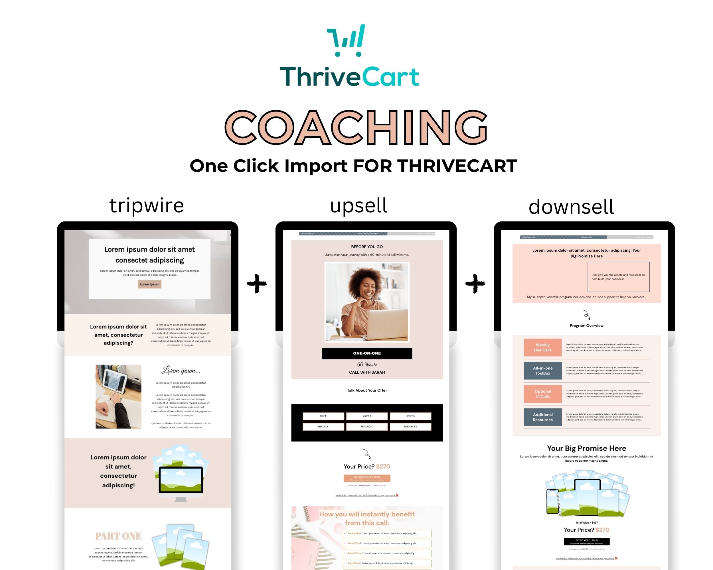 Coaching ThriveCart 4-Page Sales Funnel Template