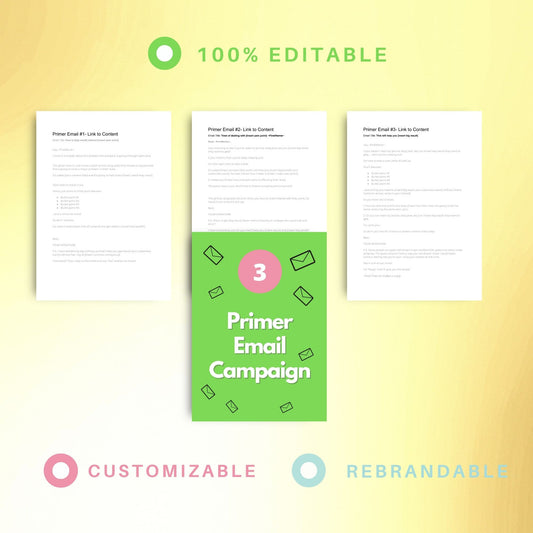 Priming List Email Sequence | Link to Content Emails | Fill-In-The-Blank Template | Done for You Scripts