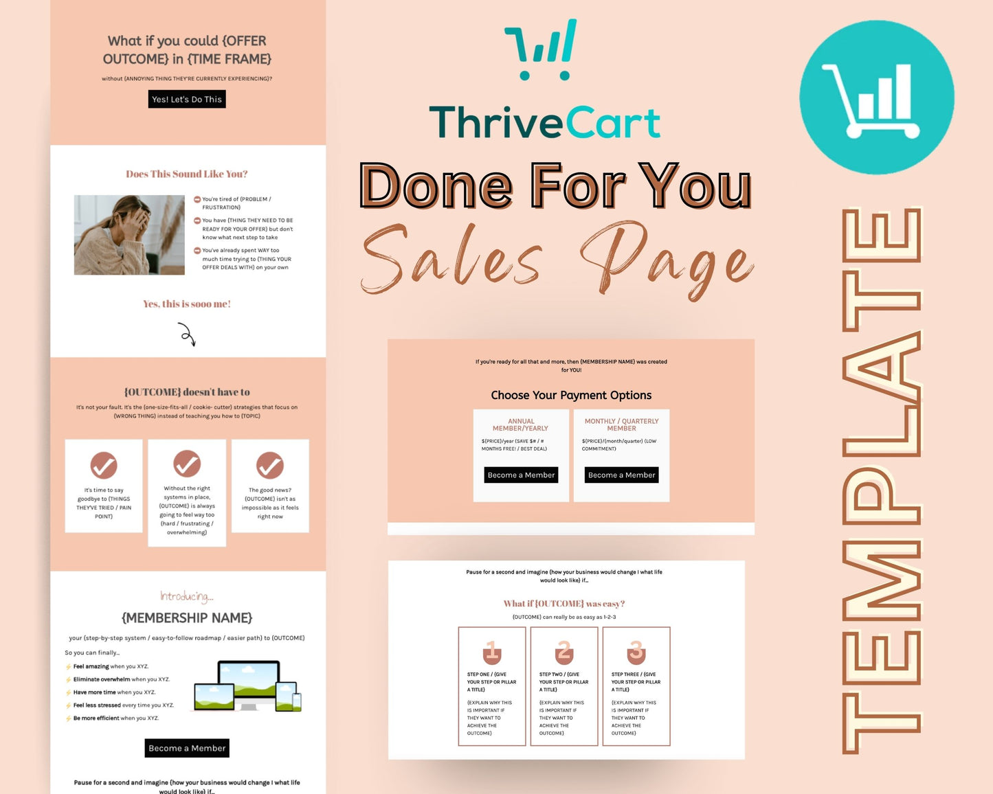 Membership Sales Page Template in ThriveCart