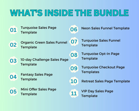 ThriveCart Turquoise Bundle Templates