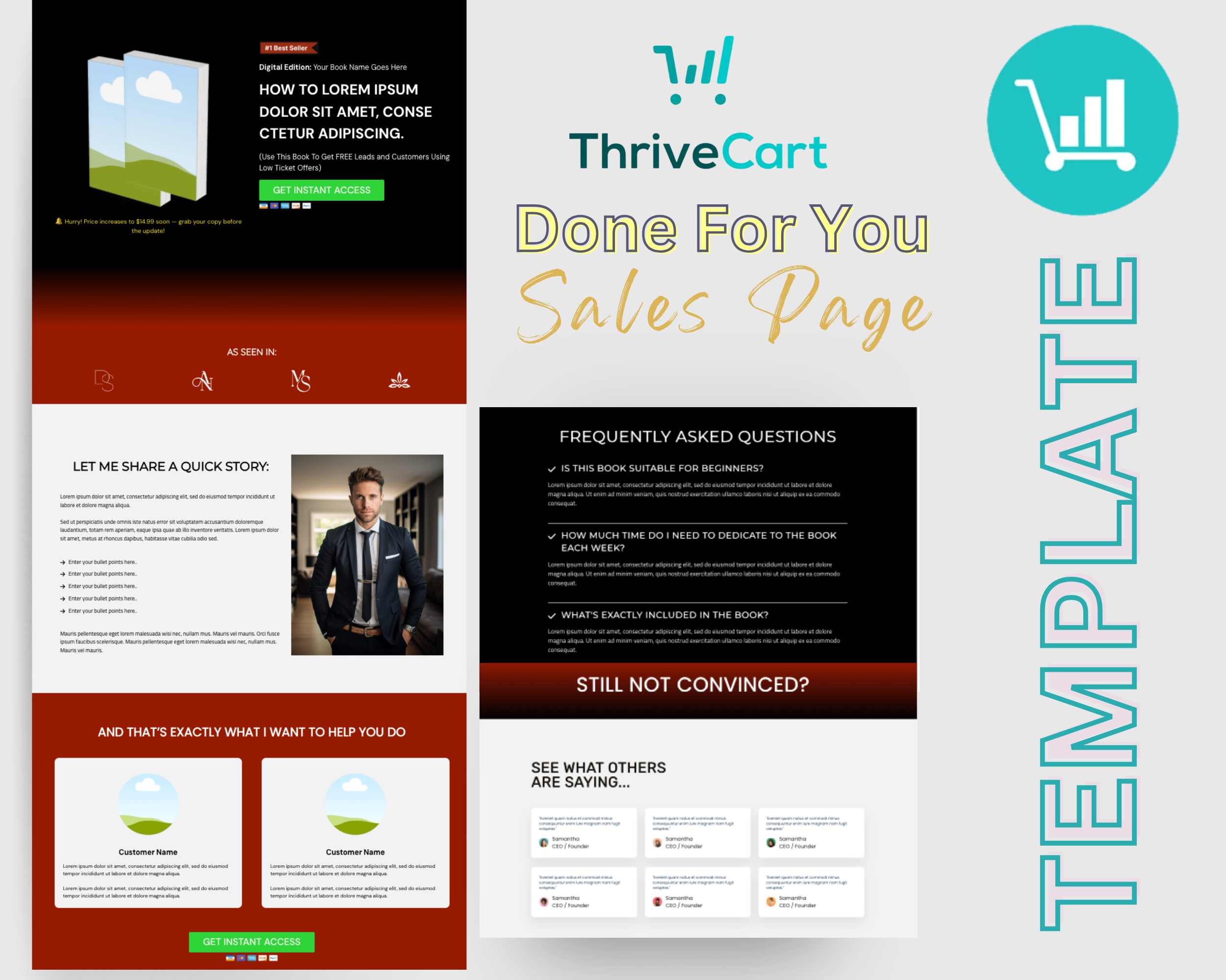 Low Ticket Ebook Sales Page Template in ThriveCart