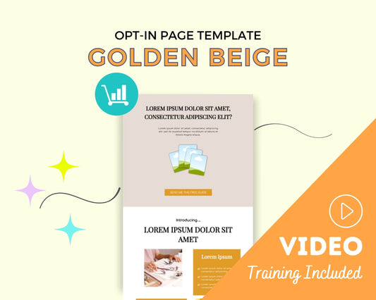 Golden Beige ThriveCart Opt-In Page Template