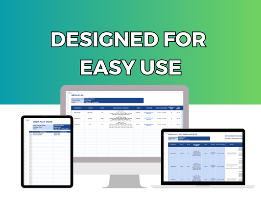 Facebook Ads Monthly Planner Google Spreadsheet | Simple Facebook Ads Google Sheets