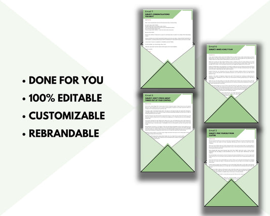 Editable 5 Habits to Go from Chaos to Calm Emails | Rebrandable Newsletter