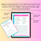 Affiliate Manager Digital Workbook | Hyperlinked PDF | Suitable with Goodnotes & Notability