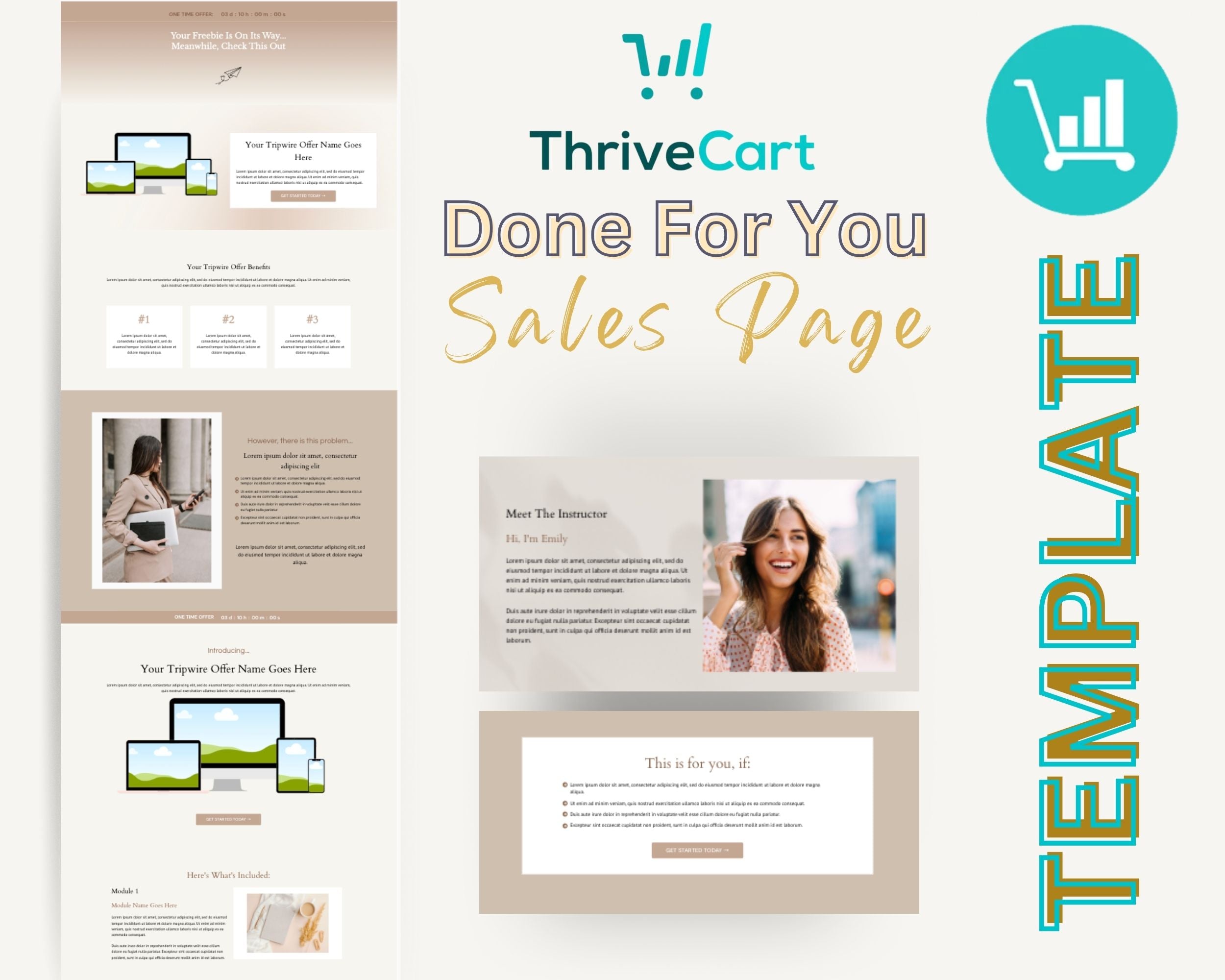 Tripwire Boho Sales Page Template in ThriveCart