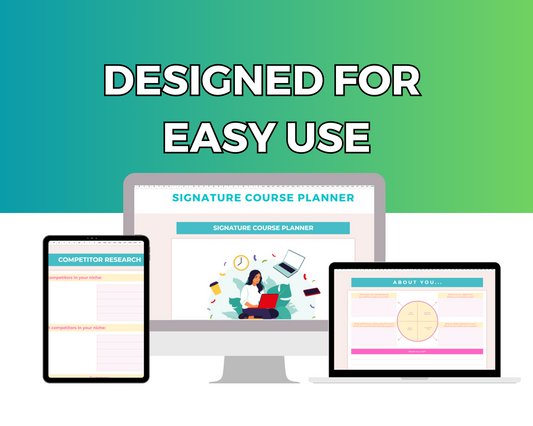 Signature Course Planner Google Spreadsheet | Simple Signature Course Google Sheets