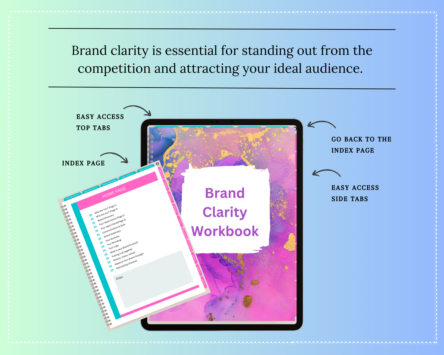 Brand Clarity Digital Workbook | Hyperlinked PDF | Suitable with Goodnotes & Notability