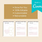 20 Days Meditation Challenge | Meditation Challenge Plan for Beginners | Editable Canva Template A4 Size