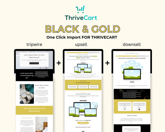 Black & Gold ThriveCart 4-Page Sales Funnel Template