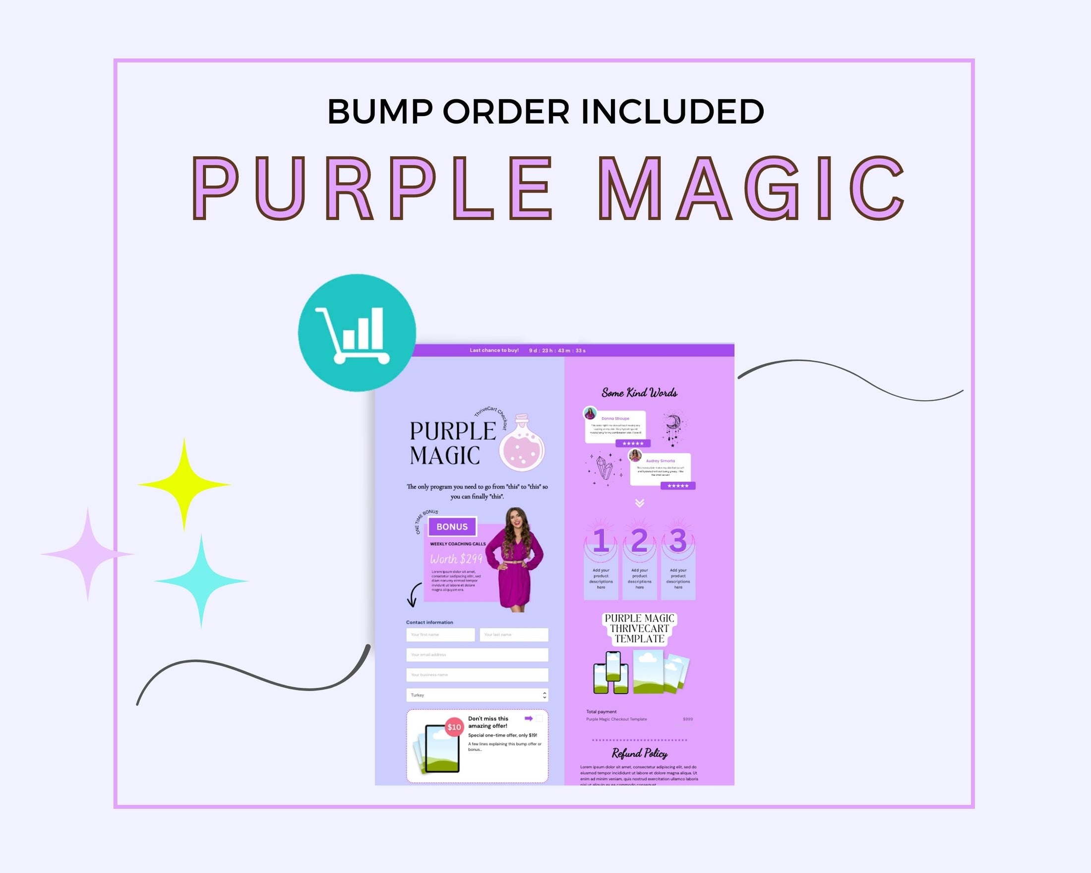 Purple Magic ThriveCart Checkout Template Purple Magic ThriveCart Checkout Template