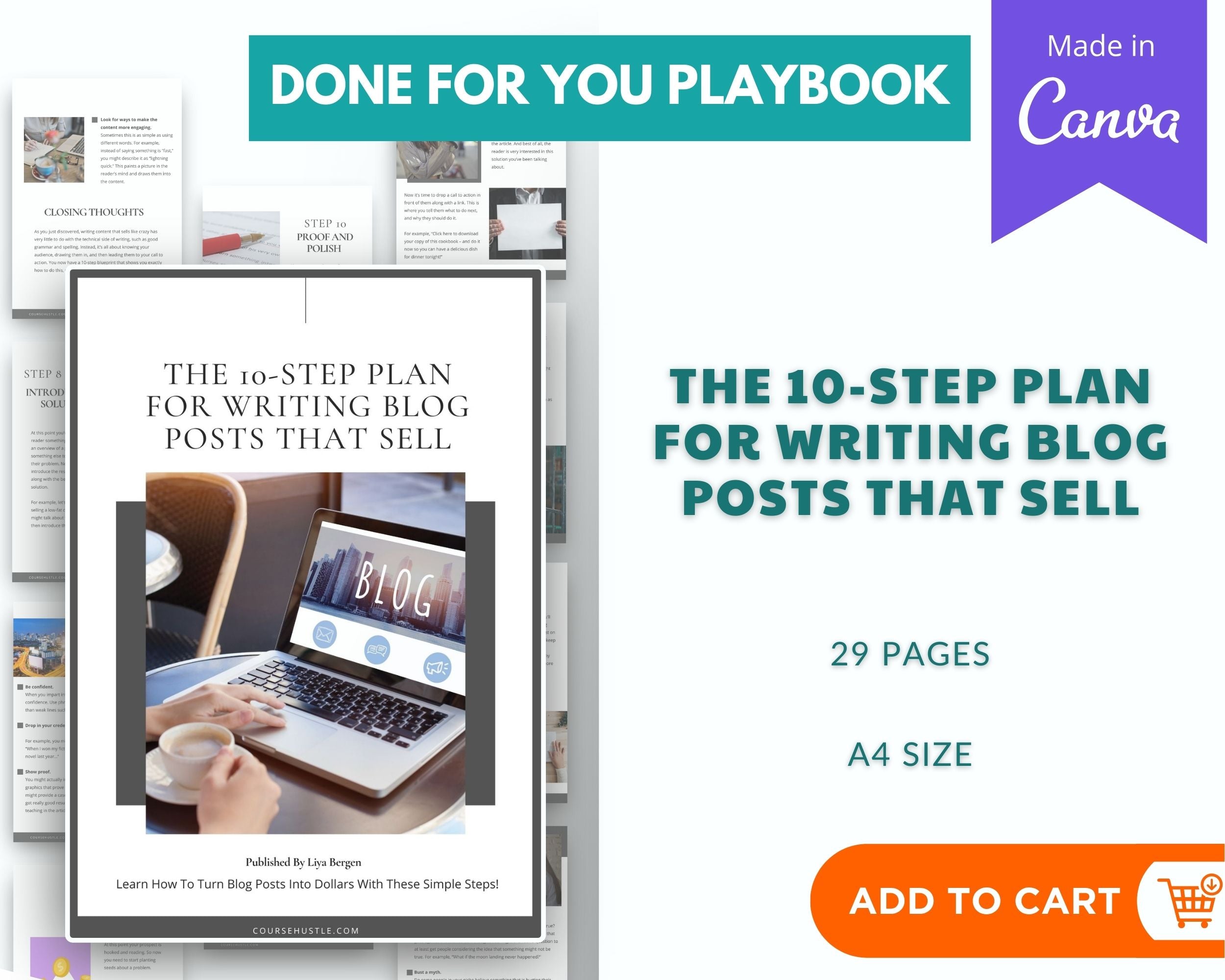 Done-for-You The 10-Step Plan for Writing Blogs Playbook