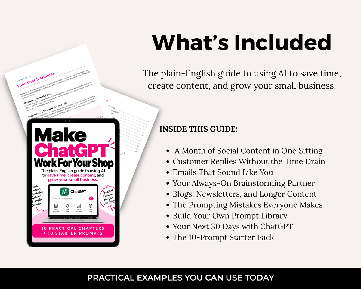 Make Chat GPT Work For Your Business Guide | PLR Ready