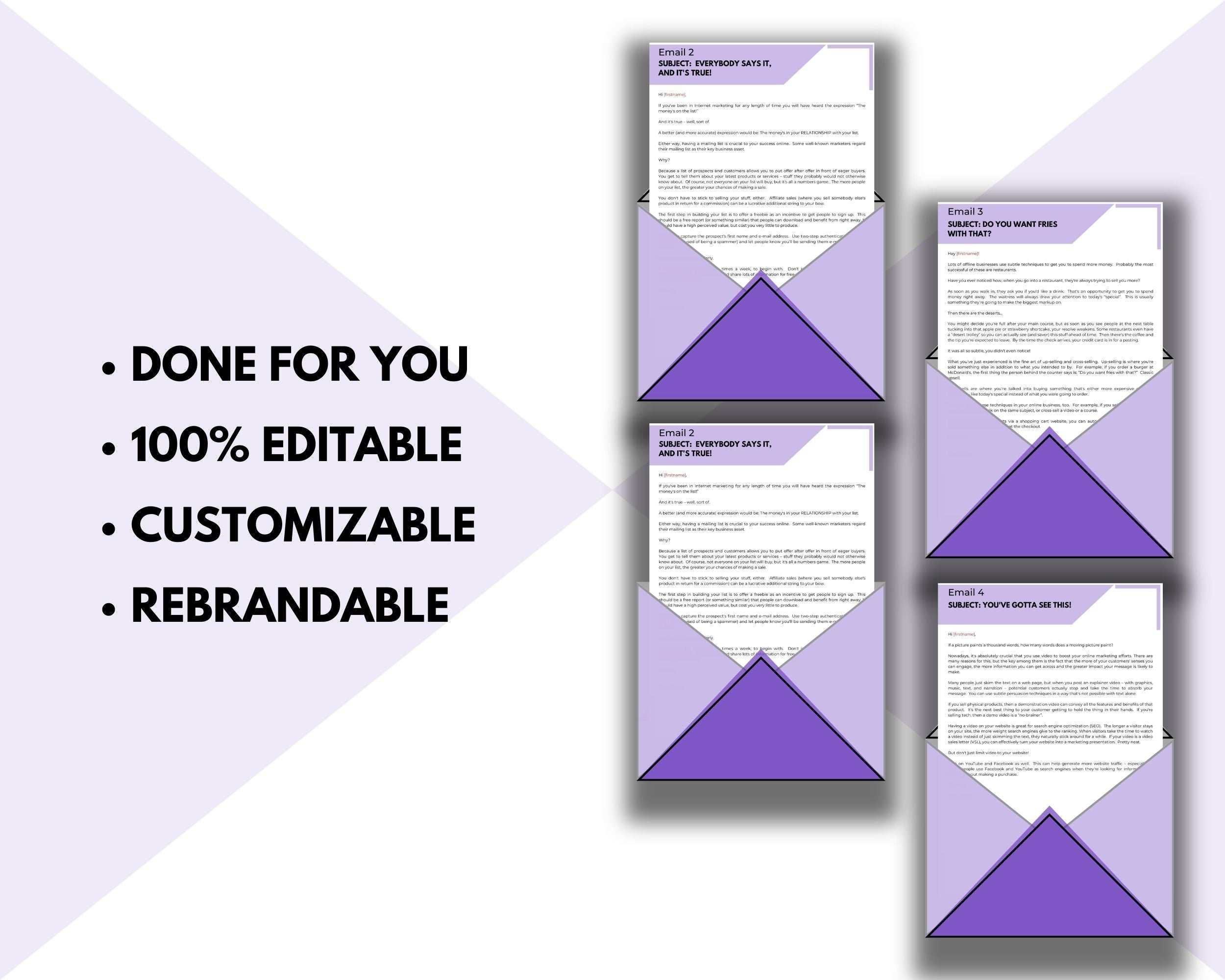 Editable Boost Online Sales Emails | Done-for-You eCourse | Rebrandable Newsletter
