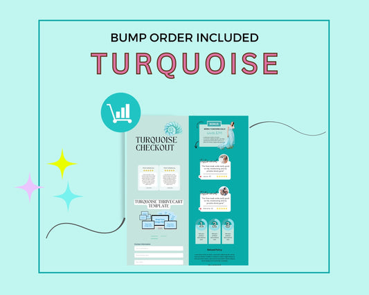 Turquoise Checkout Page ThriveCart Template