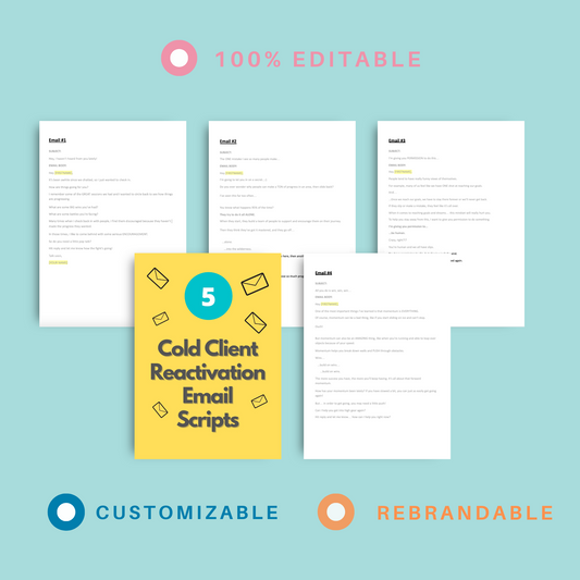 Cold Client Reactivation Email Sequence | Cold Client Reactivation Email Templates | Scripts for Coaches
