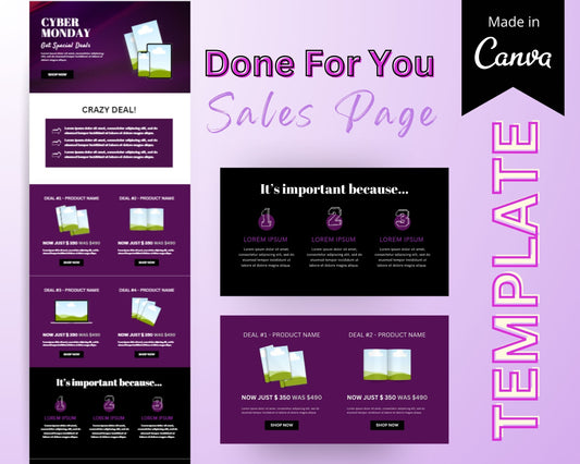 Cyber Monday Sales Page Template