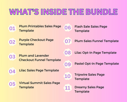 ThriveCart Plum and Lilac Bundle Templates