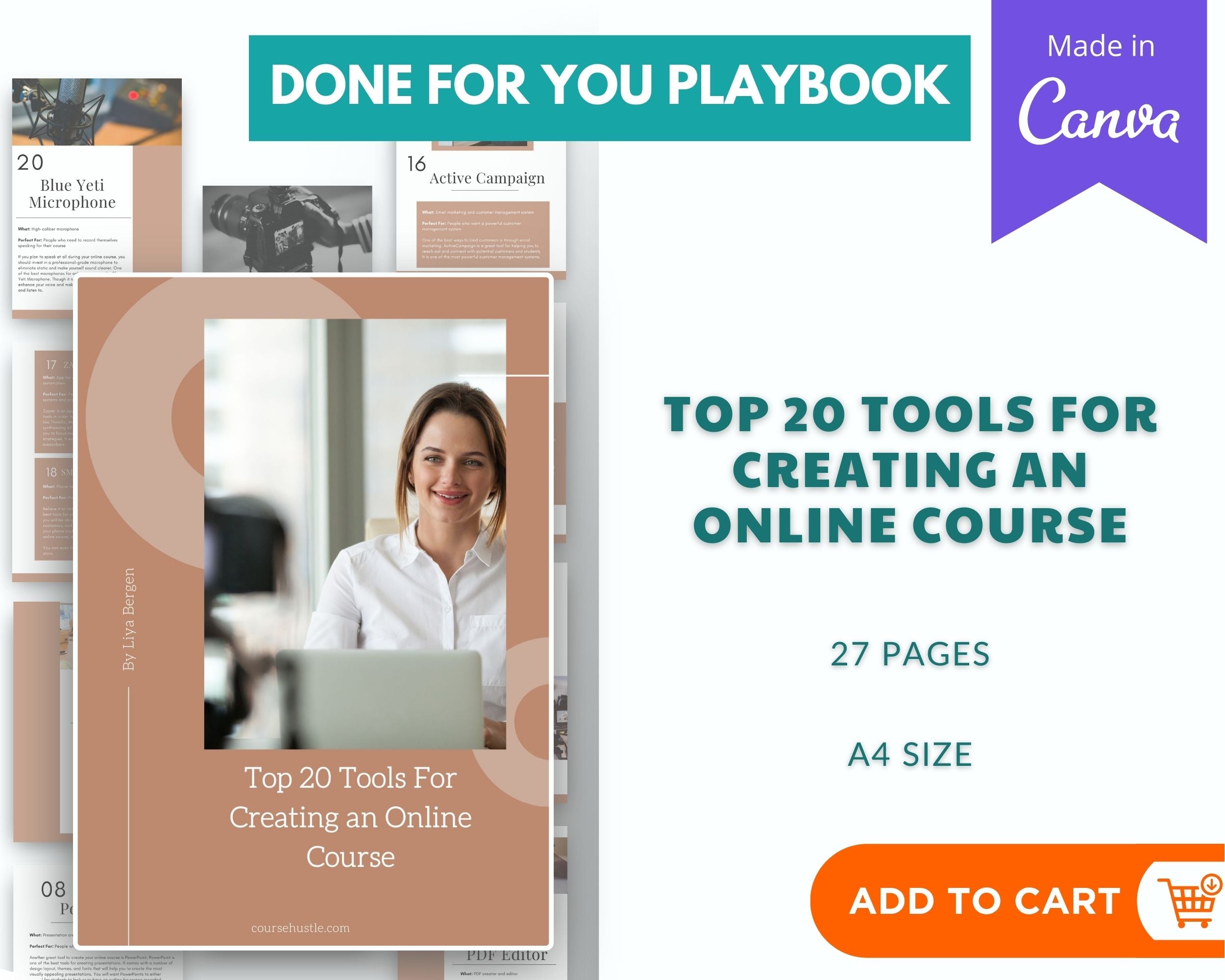 Done-for-You 20 Tools to Craft an Online Course Playbook