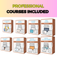 BUNDLE of 11 Professional Courses | Lessons in Google Docs | Done for You Canva Slides