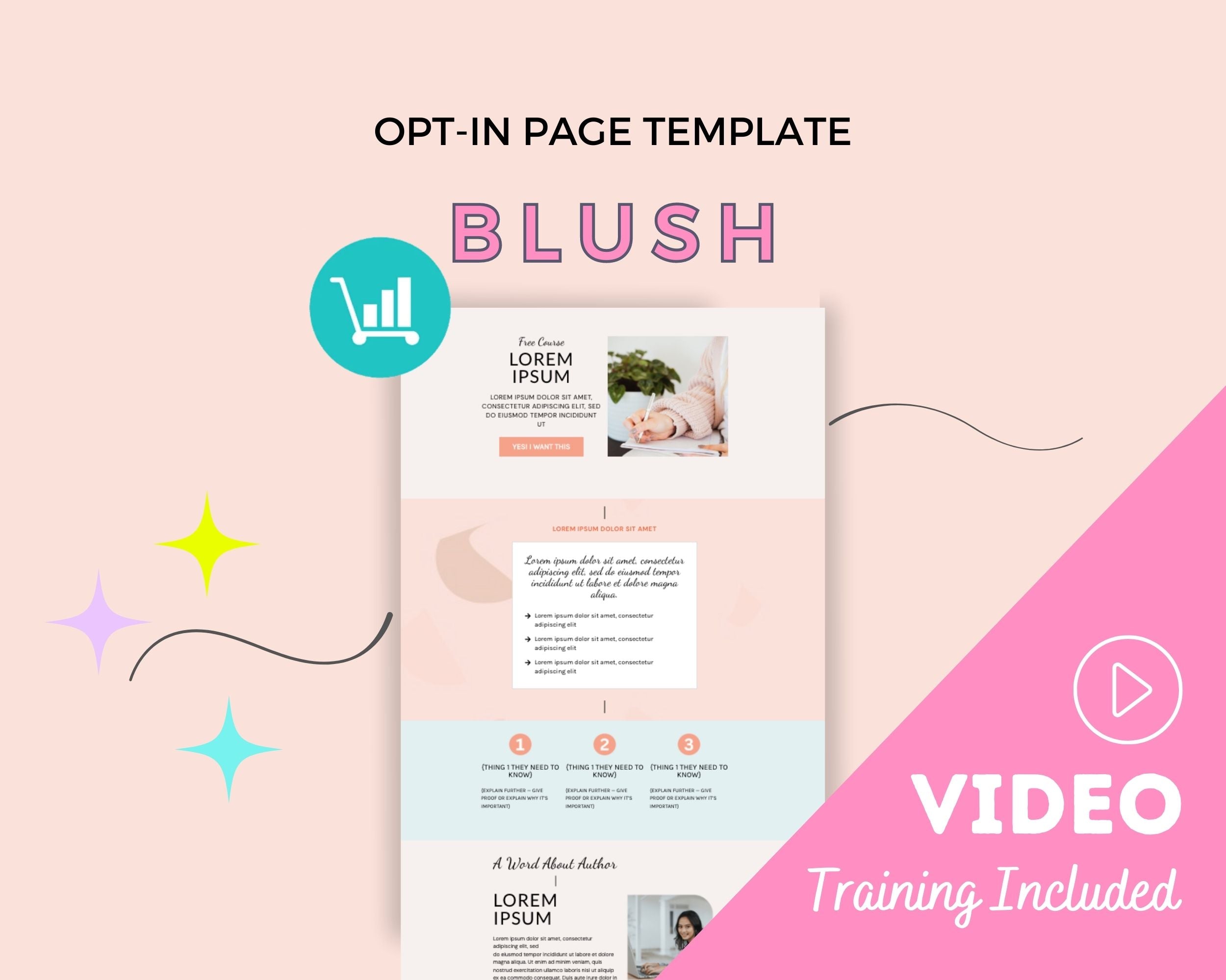Blush ThriveCart Opt-In Page Template