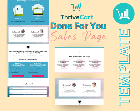 Ocean Membership Sales Page Template in Thrivecart