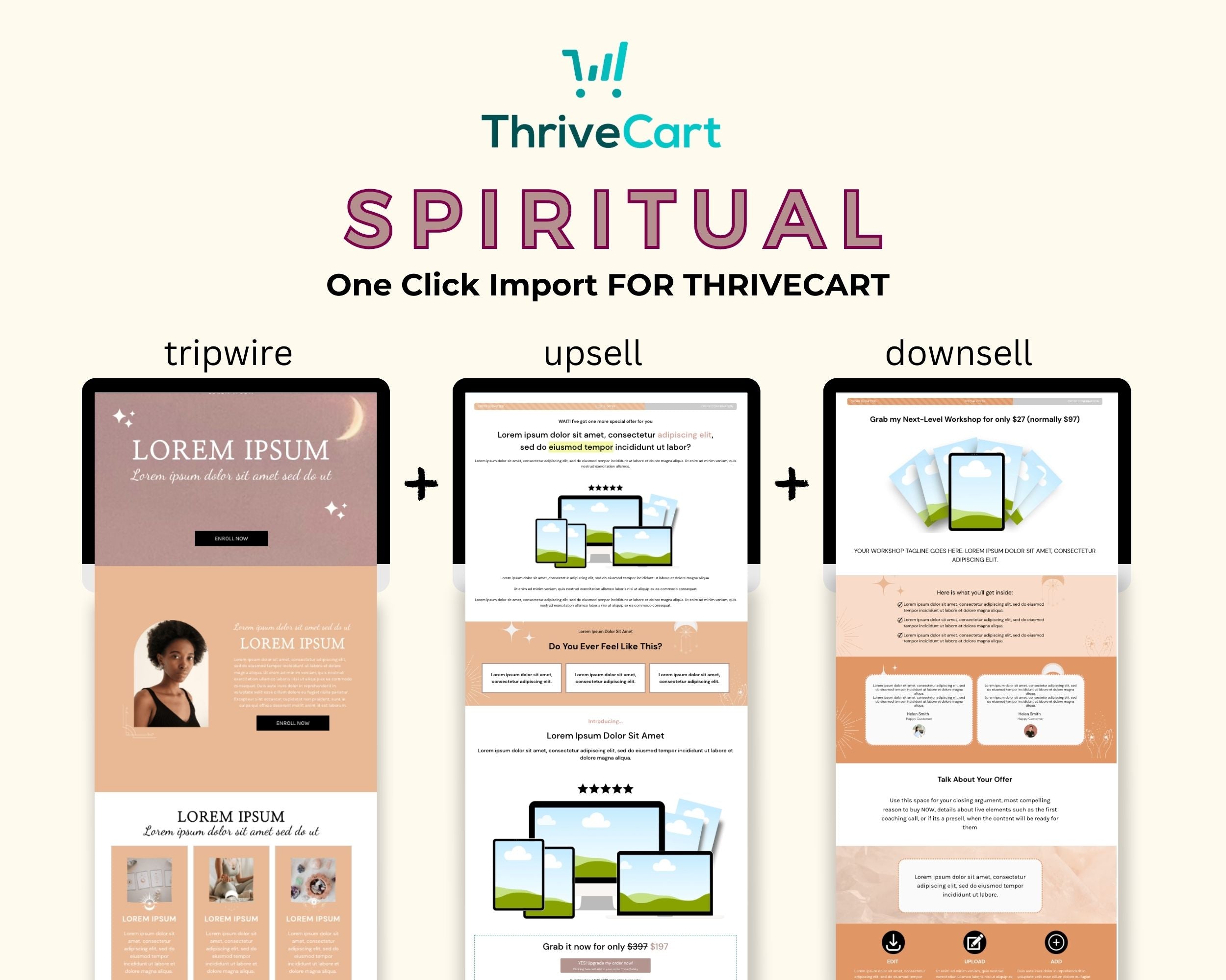 Spiritual ThriveCart 4-Page Sales Funnel Template