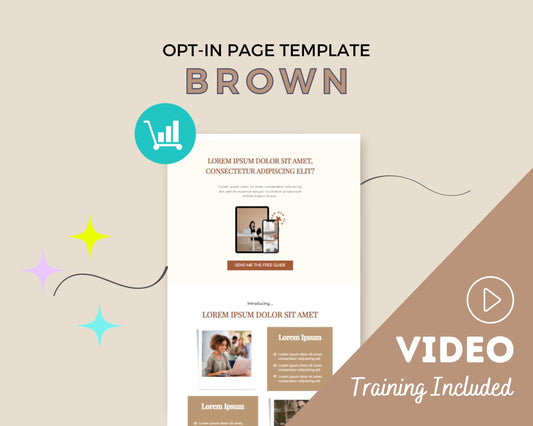 Brown ThriveCart Opt-In Page Template