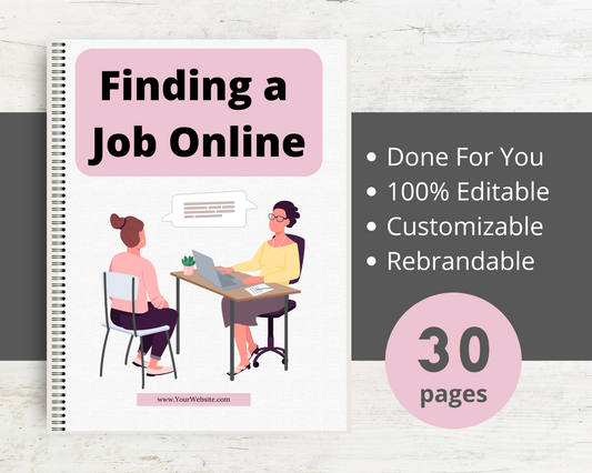 Editable Finding a Job Online | Done-for-You Ebook in Canva