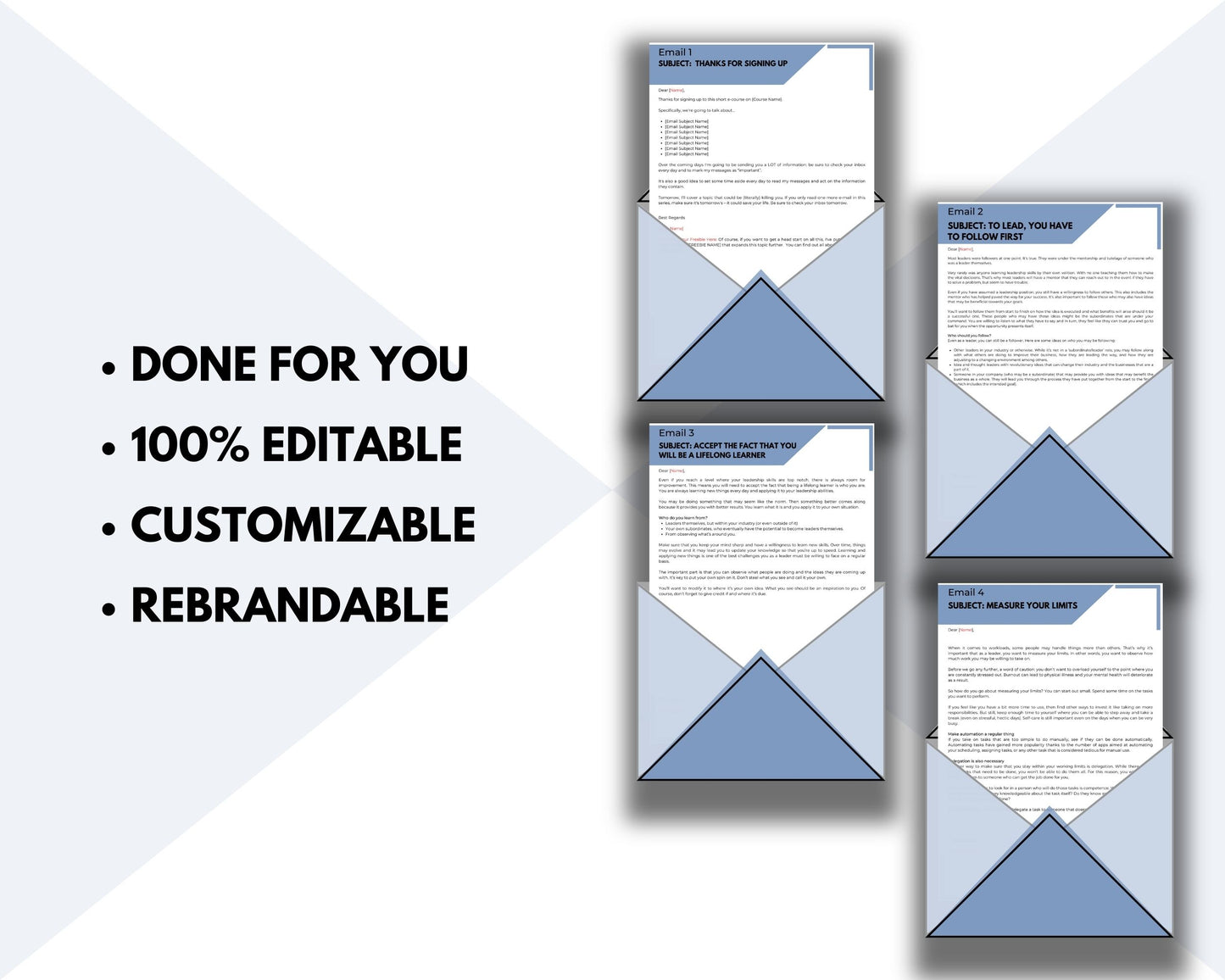 Editable 5 Ways to Develop Your Leadership Skills Emails | Newsletter Template