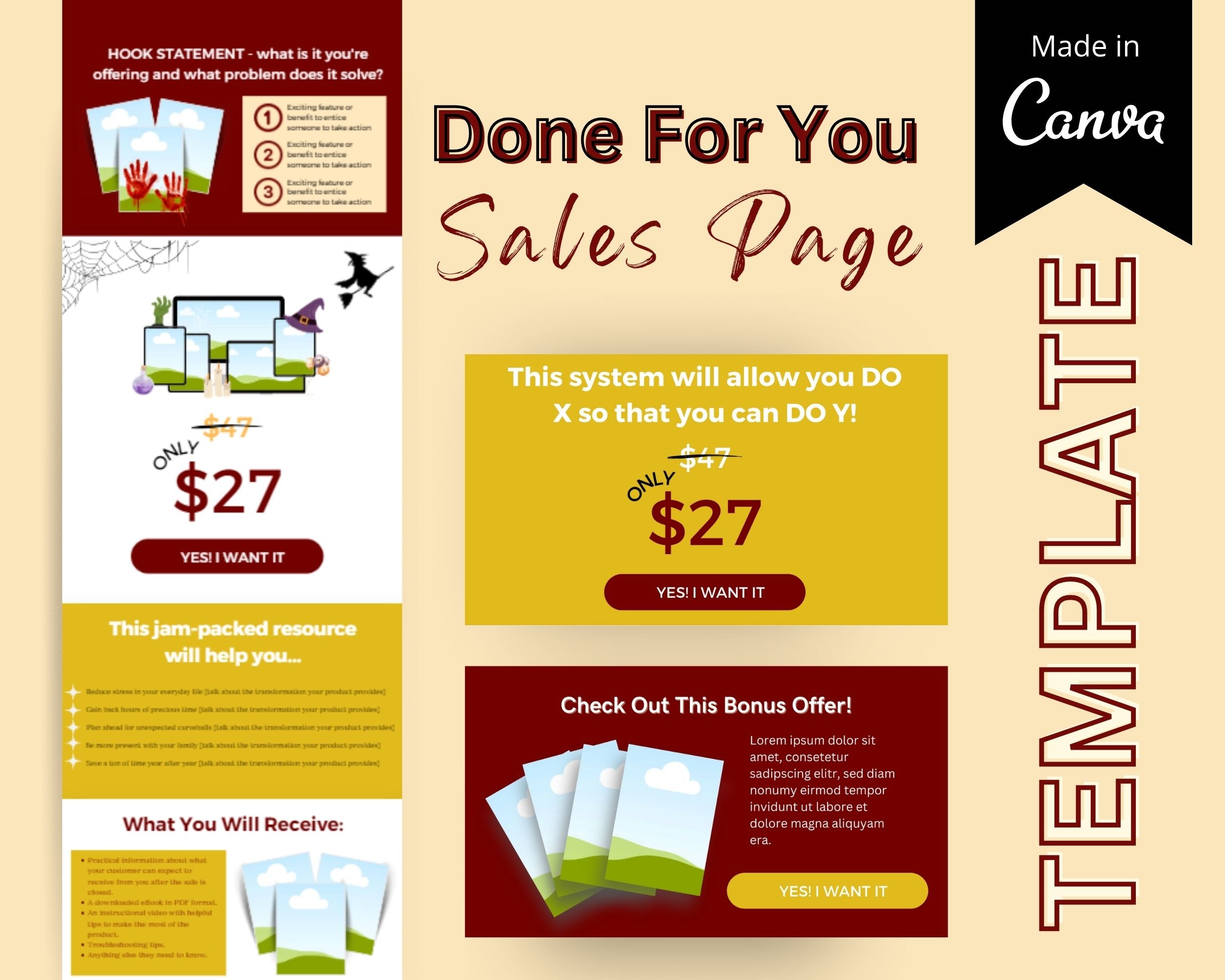 Halloween Sales Page Template