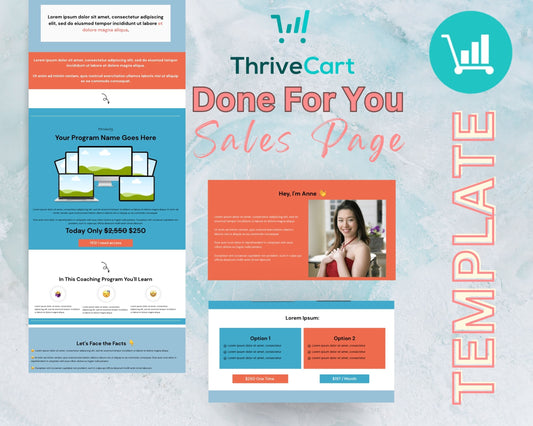Ocean Coaching Sales Page Template in Thrivecart