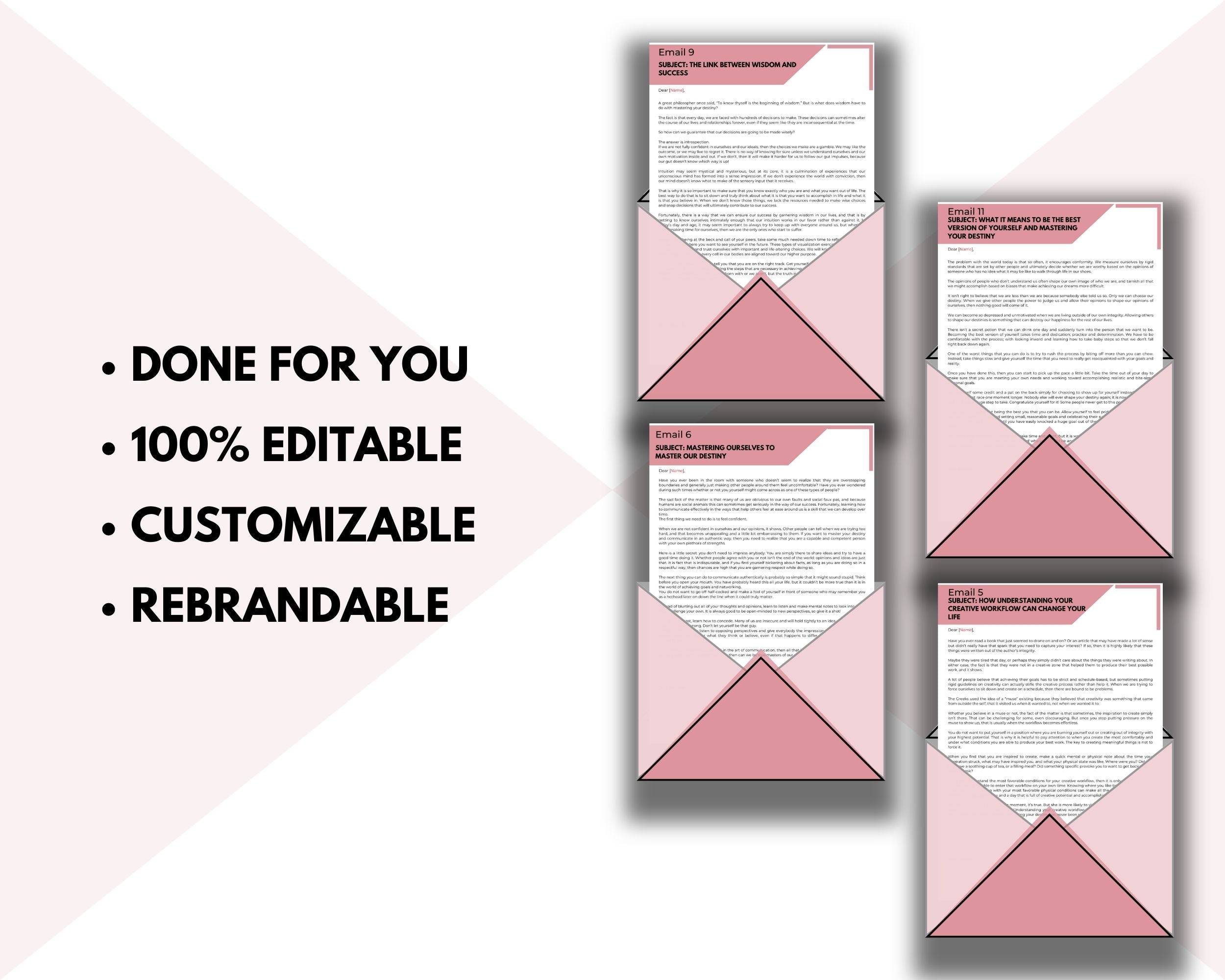 Editable 10 Day Know Yourself Emails | Rebrandable Done-for-You eCourse