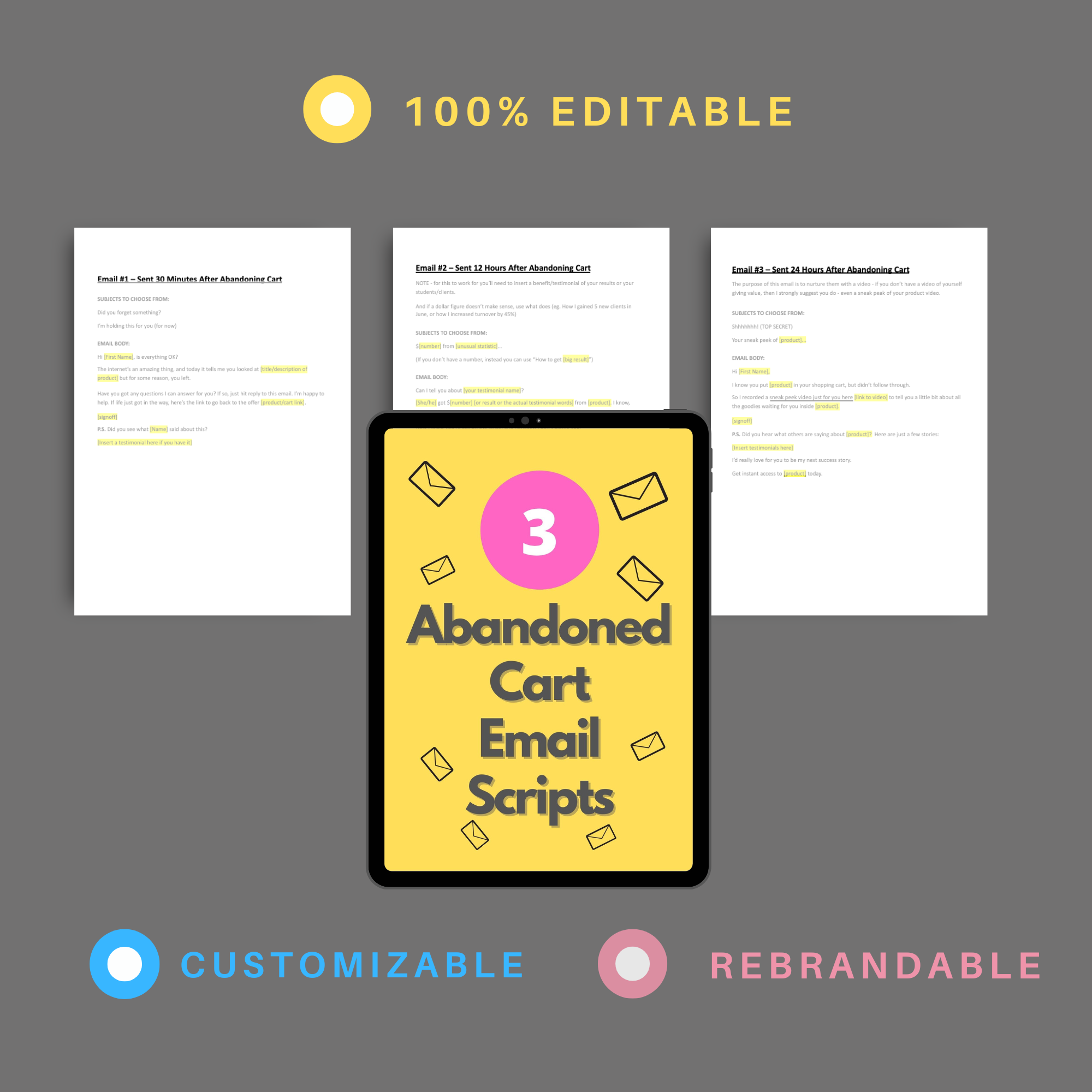 Abandoned Cart Email Sequence | Abandoned Cart Email Templates | Done for You Product