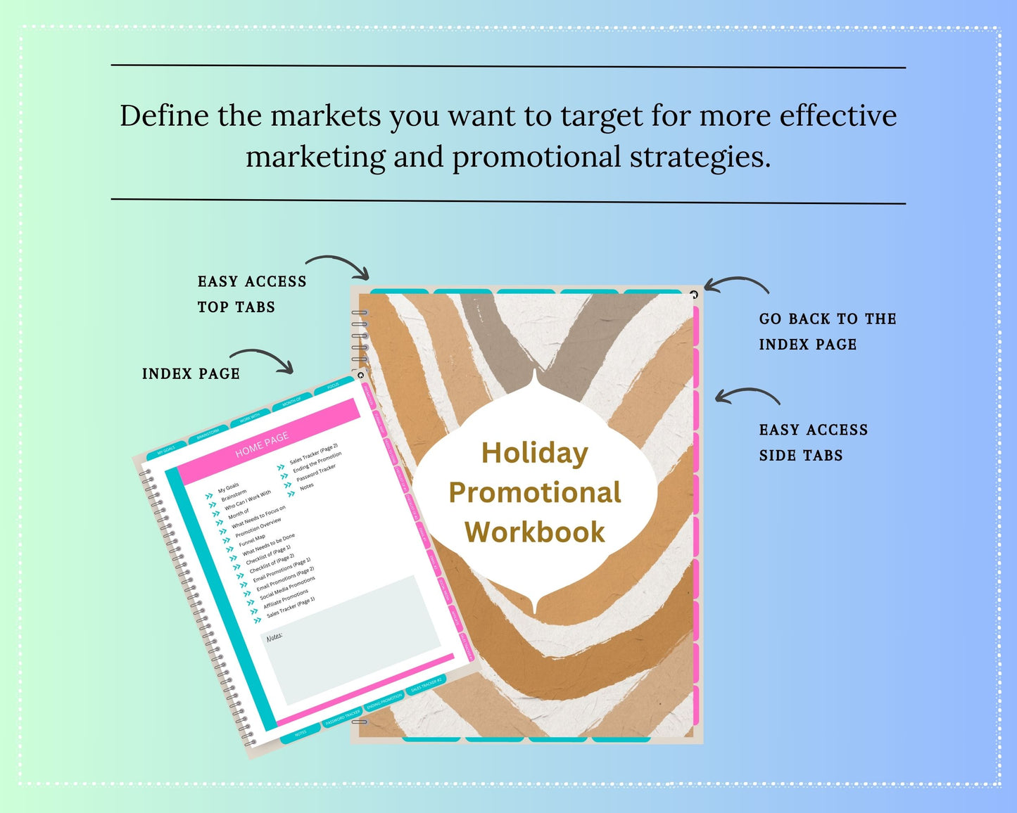 Holiday Promotional Digital Workbook | Hyperlinked PDF | Suitable with Goodness & Notability