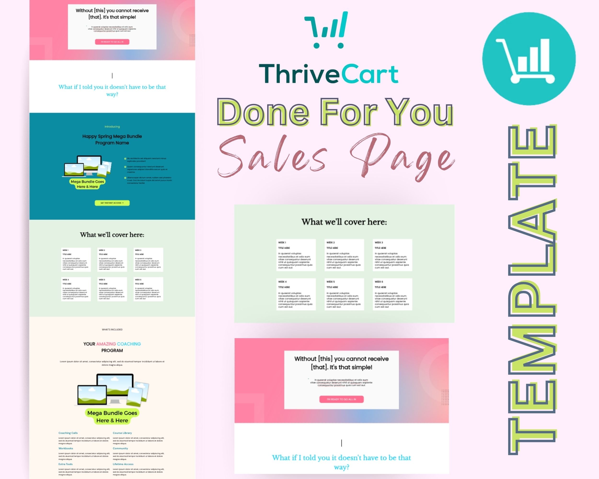 Happy Spring Sales Page Template in ThriveCart