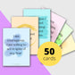 Self Esteem Affirmation Card Deck | Editable 50 Card Deck in Canva | Commercial Use