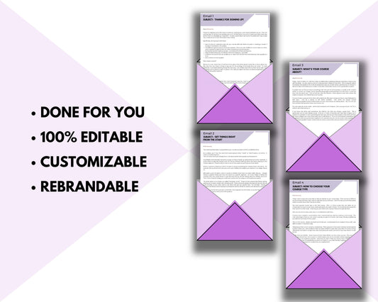 Launch Your Course Emails | Done-for-You eCourse | Rebrandable Newsletter
